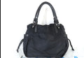 Burberry Blue Label Black Nylon Shoulder Bag with Leather Trim